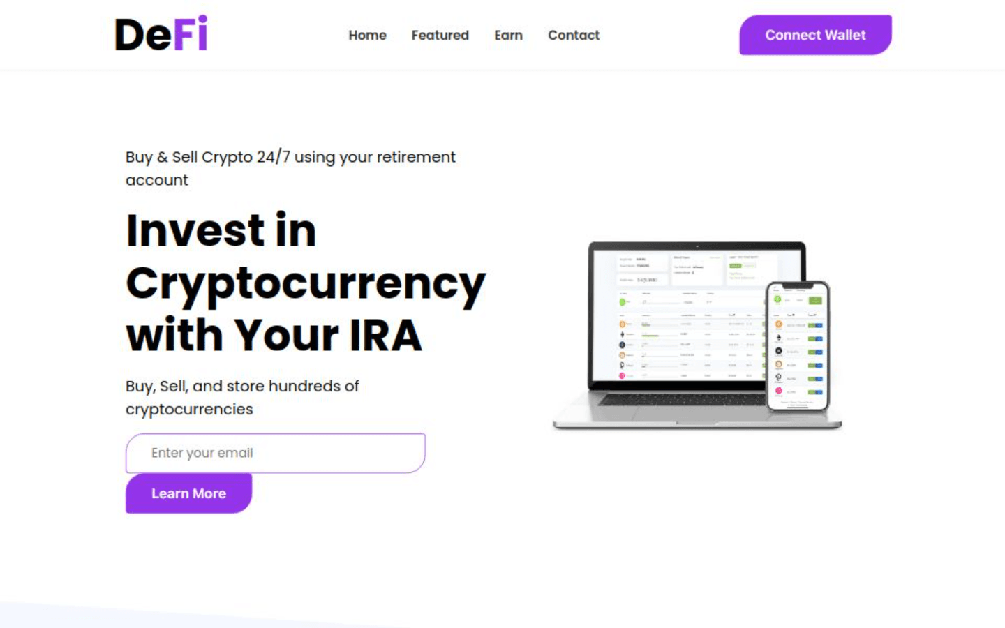 DeFi cryptocurrency exchange website